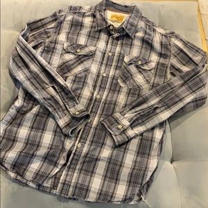 Nordstrom JACHS Gray Plaid Retro Vintage Large